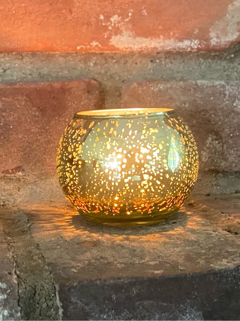 Hand poured Glass Candle